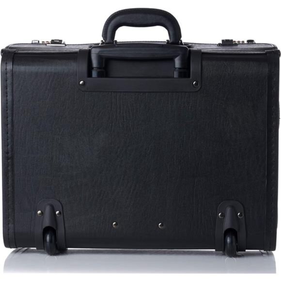 Rolling 17" Laptop Briefcase on Wheels Attache Lawyers Case Legal Size - Picture 6 of 7